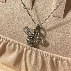 Bee Pendant Silver Necklace